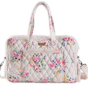 Floral Quilted Travel Bag
